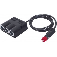 Automobilinis 12V lizdo šakotuvas 1→3 lizdai 16A 1xUSB su 2m laidu Procar